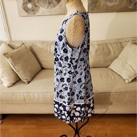 Eliza J Sleeveless Lace Trim Floral Shift Mini - Picture 7 of 13